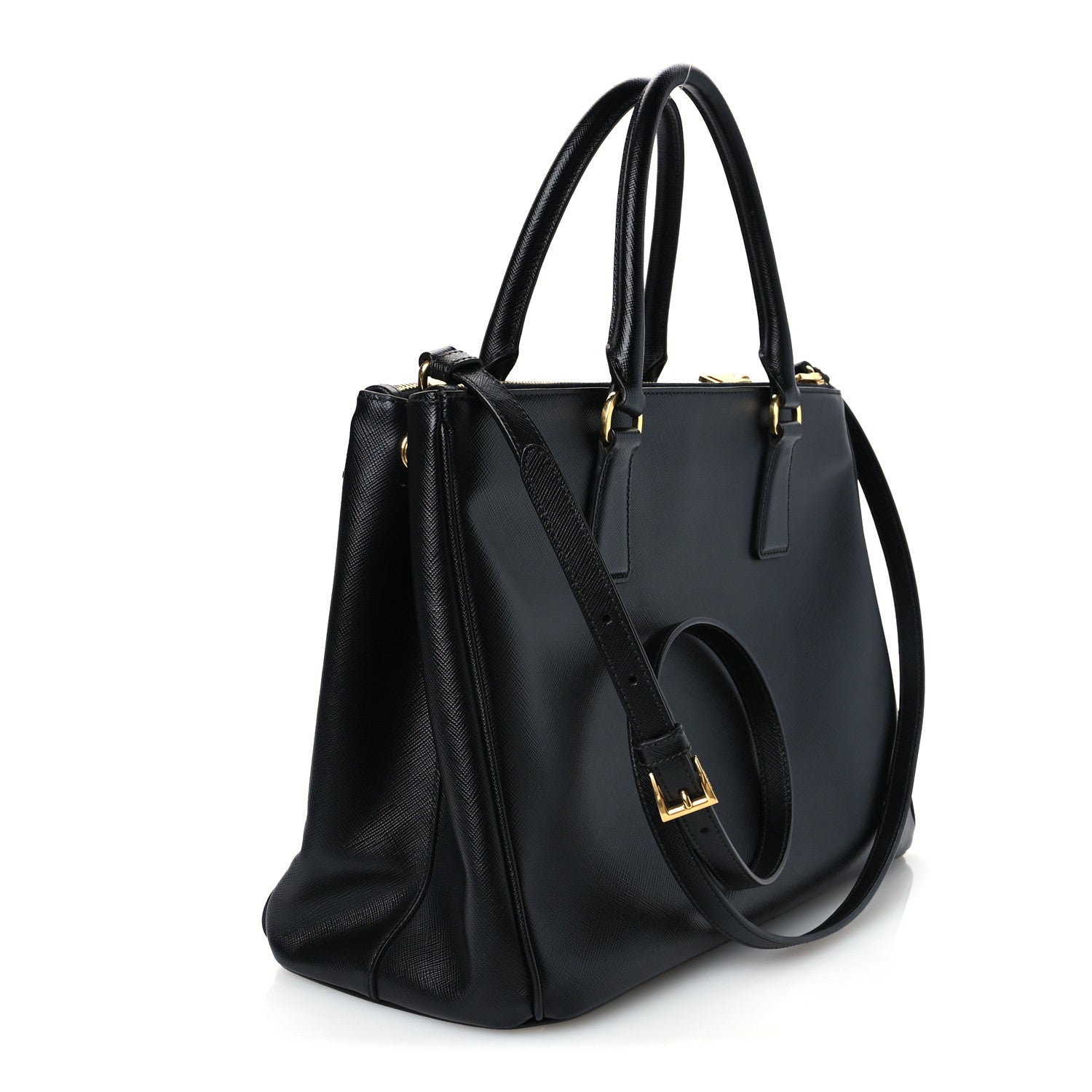 Prada Saffiano Lux Medium Galleria Double Zip Tote Black 2 of 11