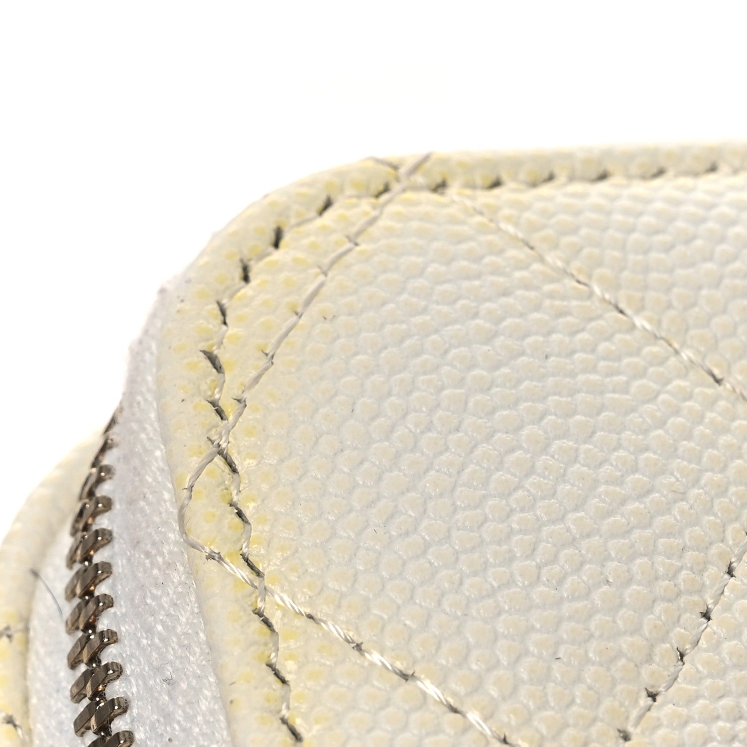 Chanel Caviar Quilted Small Vanity Case With Chain White 14 of 15