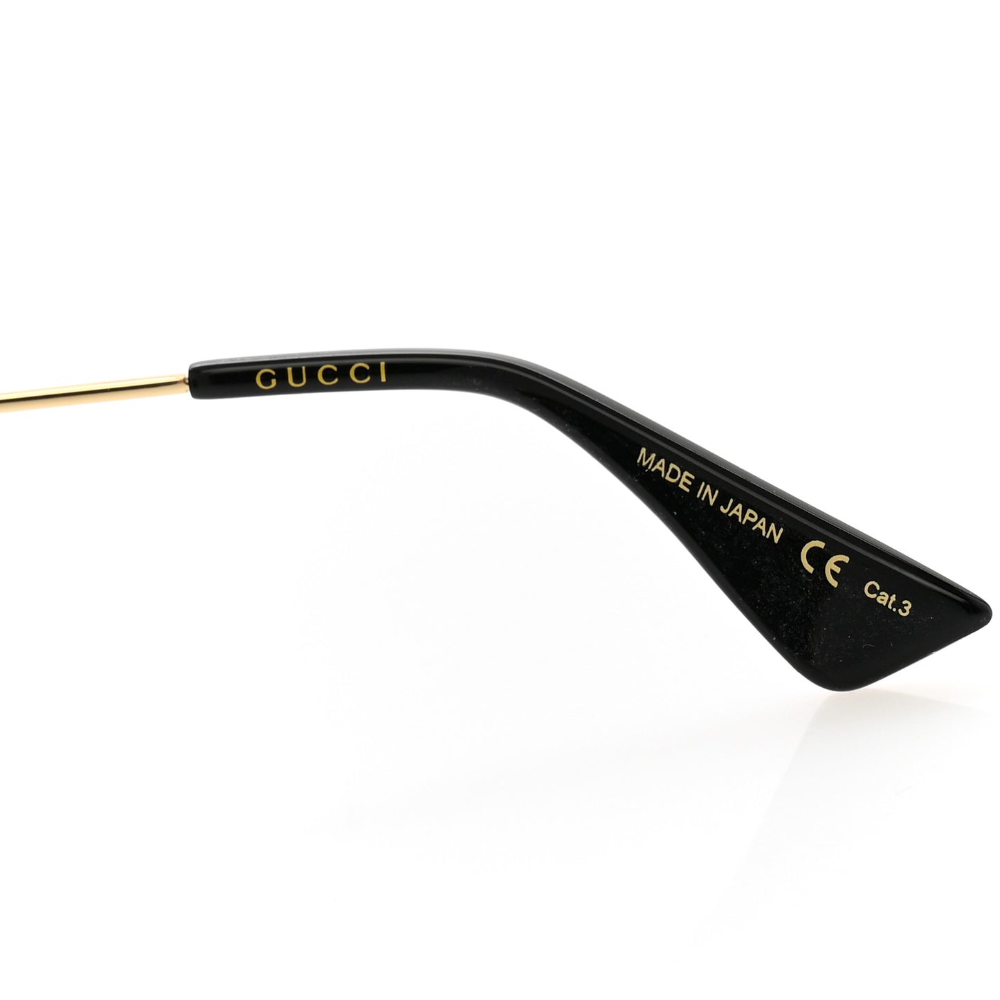 Metal Rectangular Frame Sunglasses GG0414S Gold Multicolor