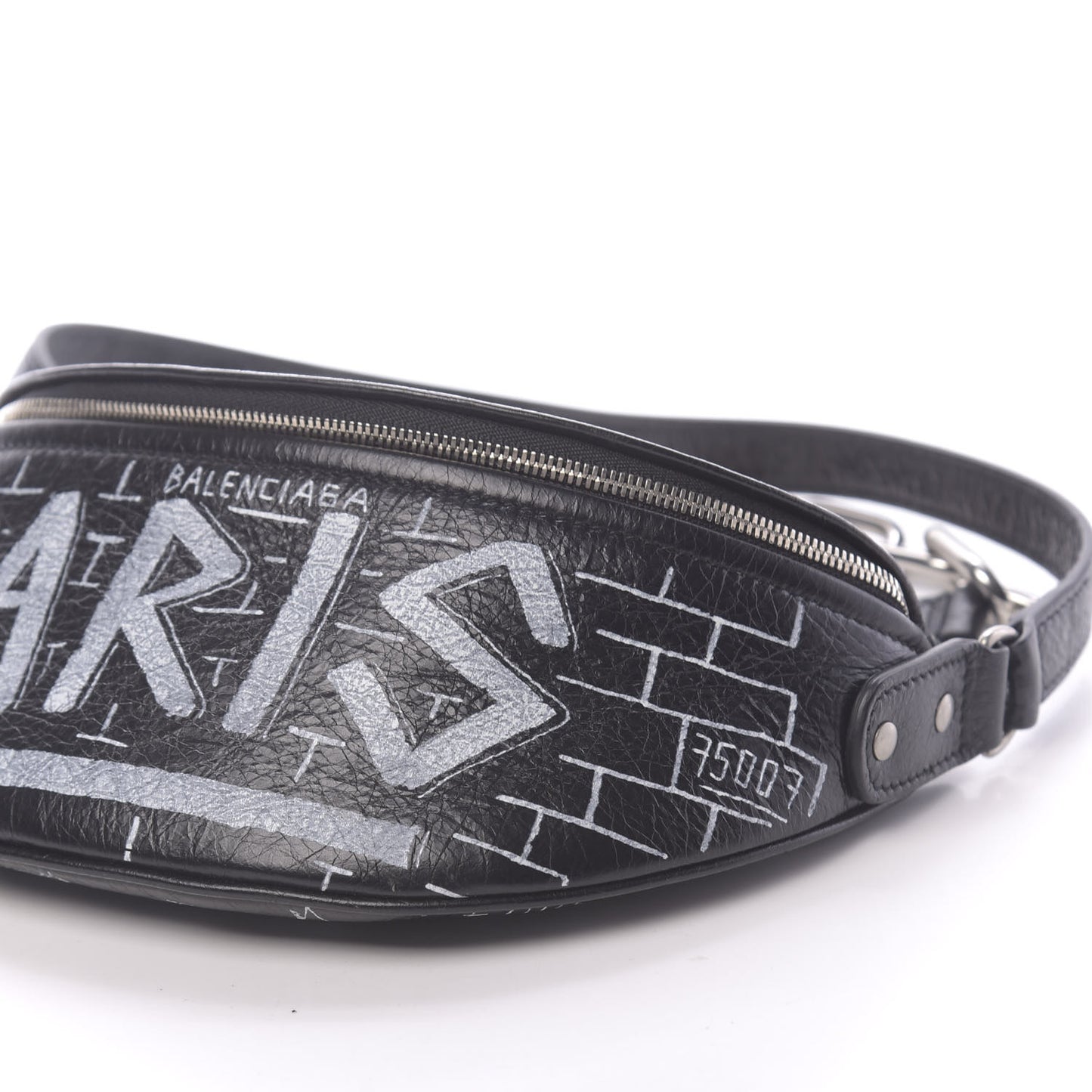 Agneau Arena Graffiti All Over XXS Souvenir Belt Bag Black White