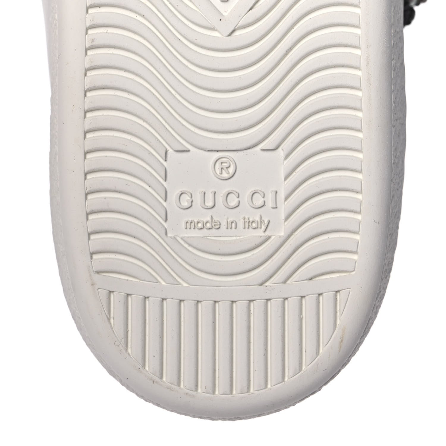 Gucci Calfskin Ayers Web Pierced Heart Embroidered New Ace Sneakers 37 White 6 of 8