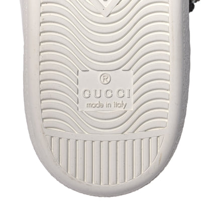 Gucci Calfskin Ayers Web Pierced Heart Embroidered New Ace Sneakers 37 White 6 of 8