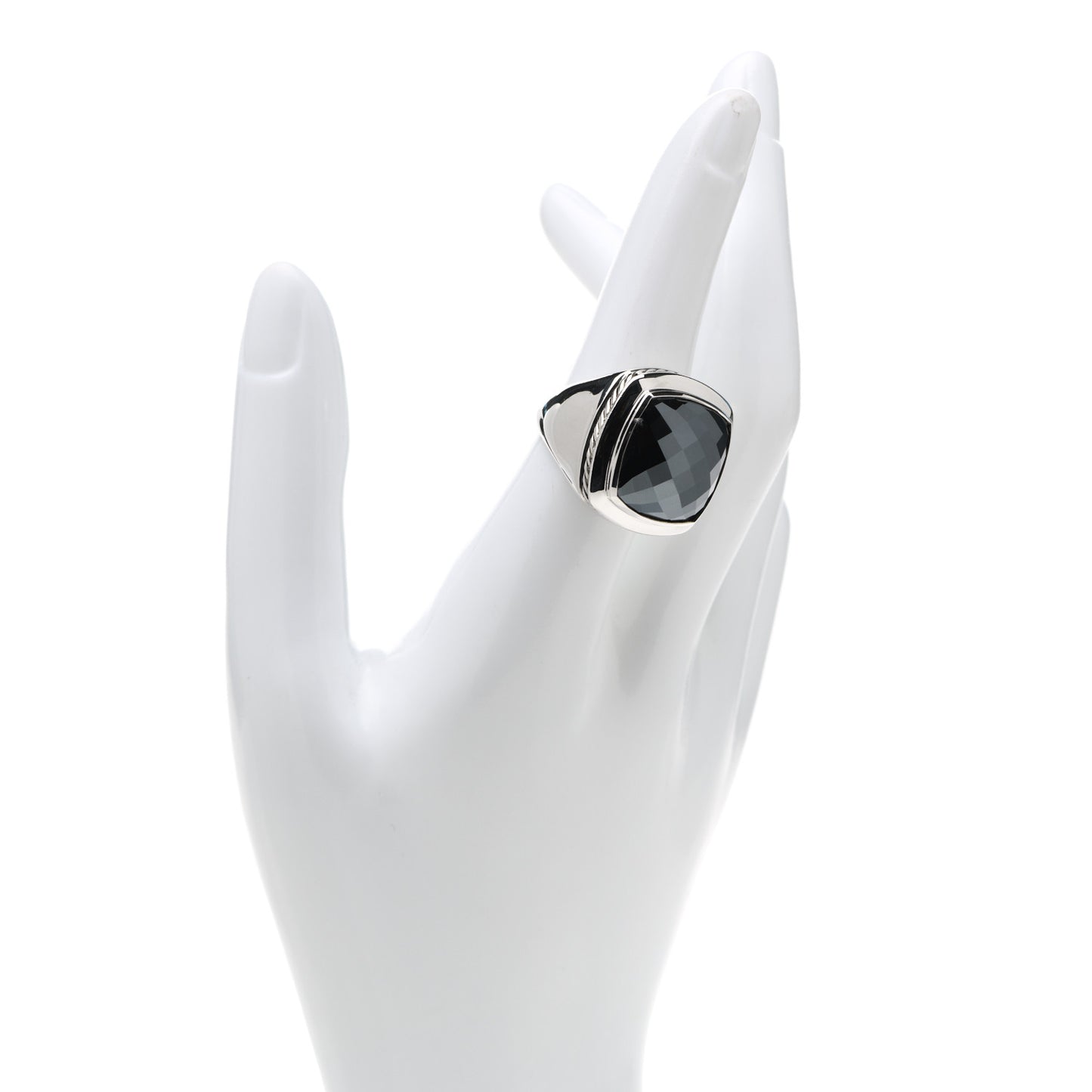 Sterling Silver Hematine 17mm Albion Ring 54 6.75