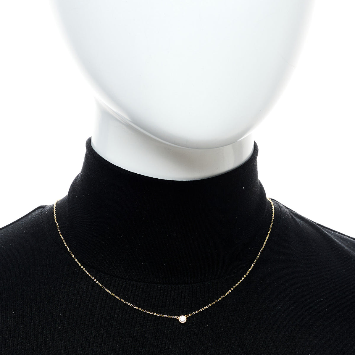 18K Yellow Gold Diamond .17ct Elsa Peretti Diamonds by the Yard Pendant Necklace