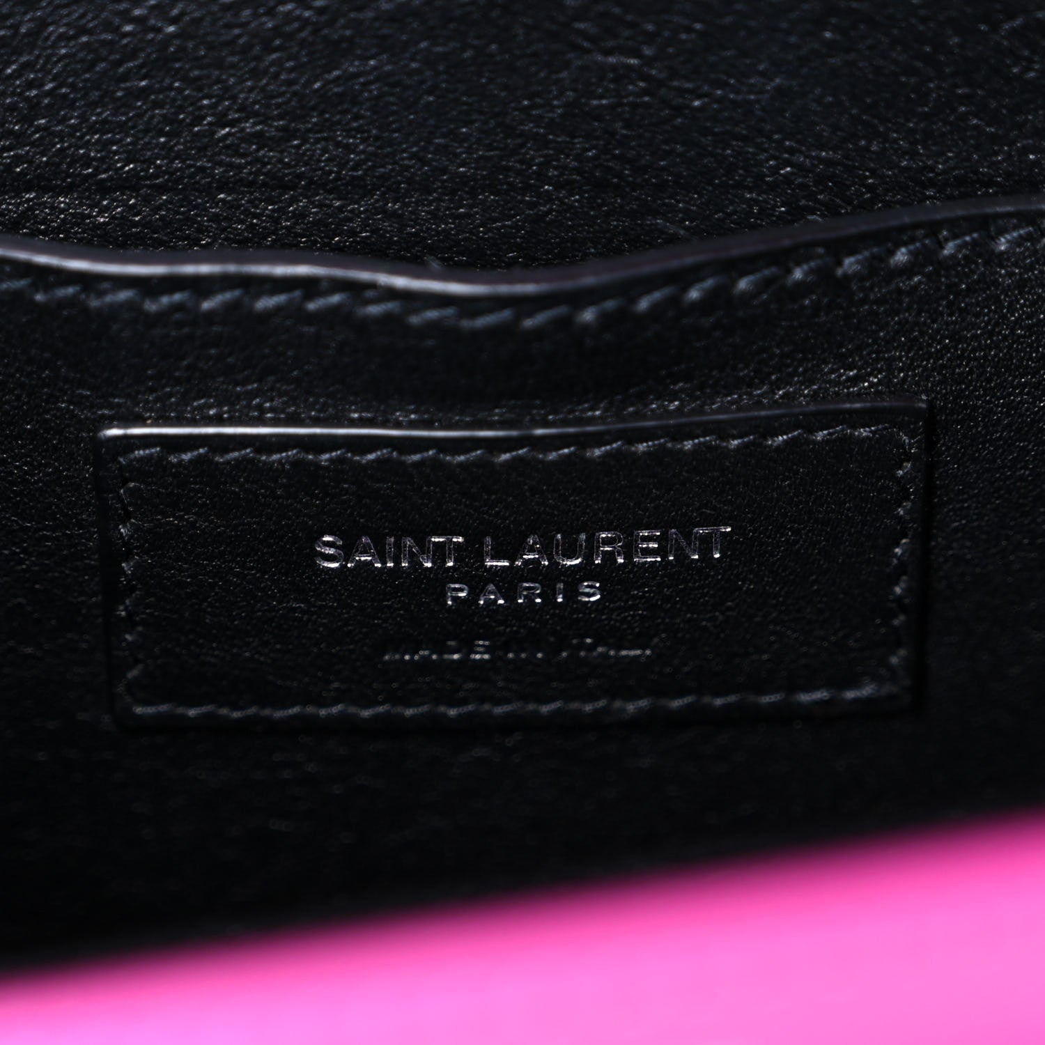 Saint Laurent Box Calfskin Monogram Medium Solferino Satchel Fuchsia 6 of 13