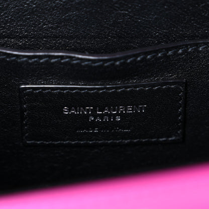 Saint Laurent Box Calfskin Monogram Medium Solferino Satchel Fuchsia 6 of 13