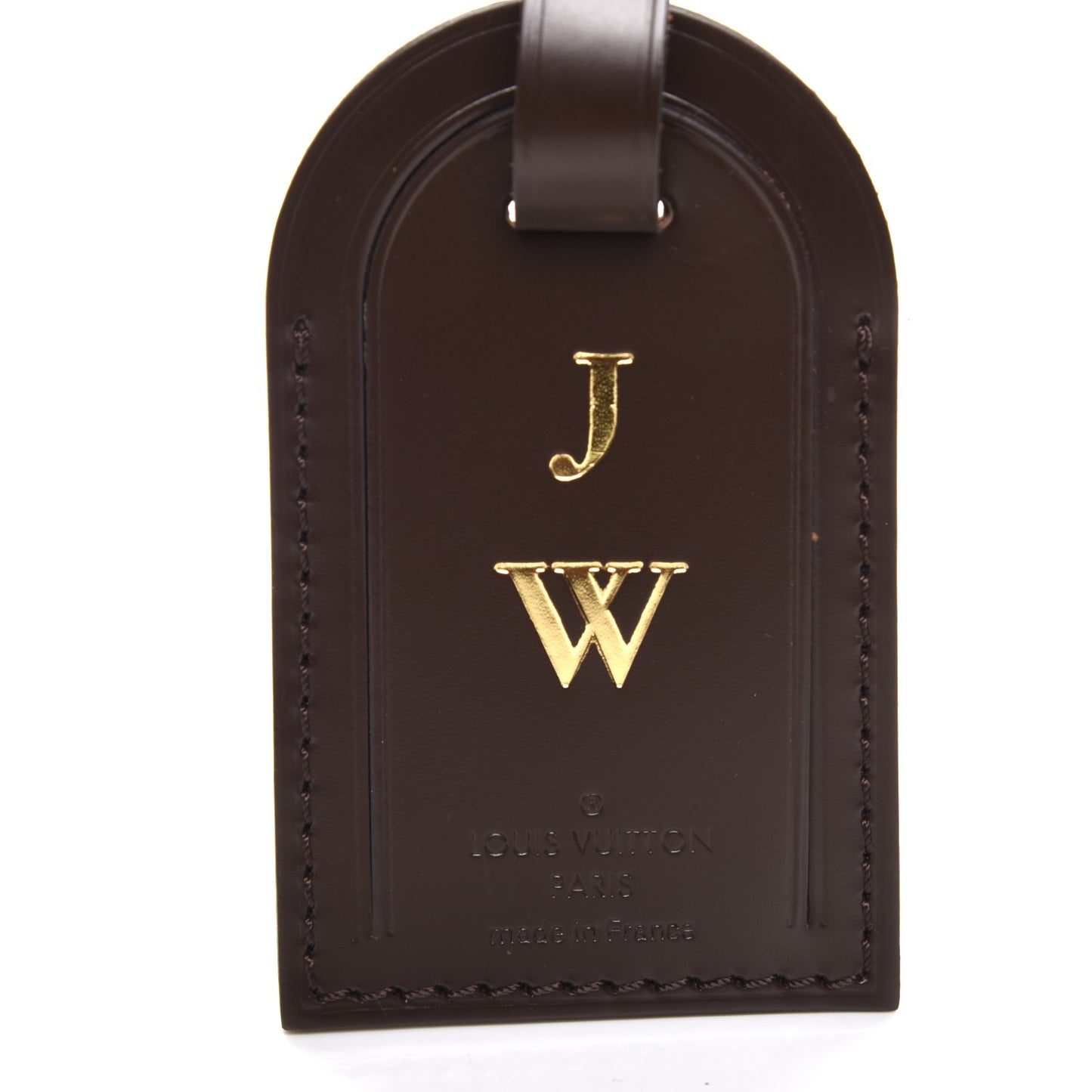 Calfskin Luggage Tag Ebene