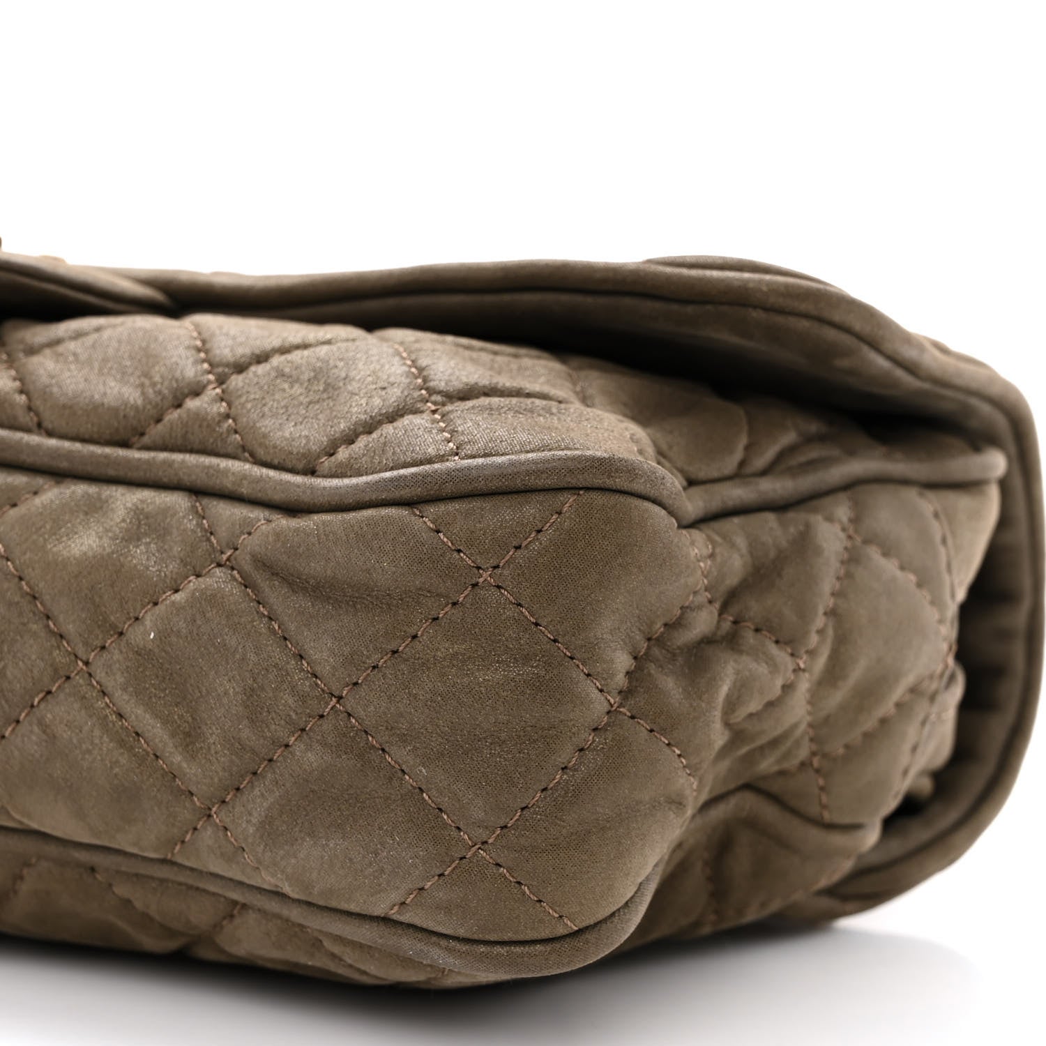 Chanel Iridescent Calfskin Quilted Small Shiva Flap Khaki 10 of 10