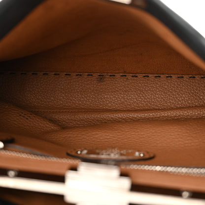 Fendi Cuoio Romano Selleria Bi-Color Medium Peekaboo Iconic Satchel Black Mou 5 of 15