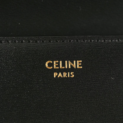 Celine Shiny Calfskin Small Triomphe Wallet Black 6 of 8