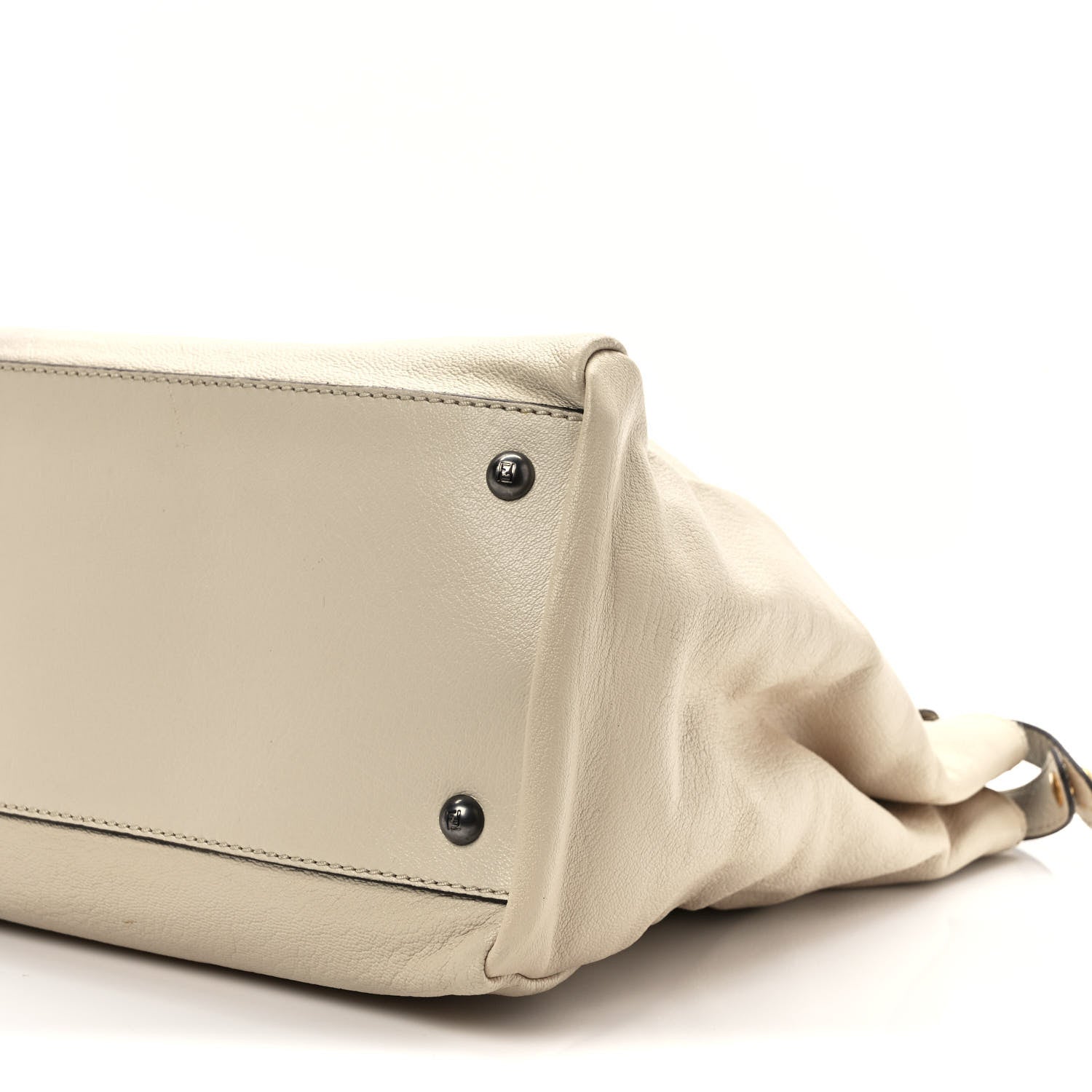 Fendi Goatskin Calf Hair Leopard Print Large Peekaboo Iconic Satchel Beige 10 of 10