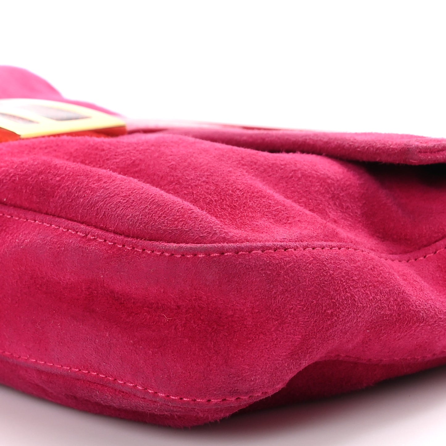 Suede Baguette Fuchsia