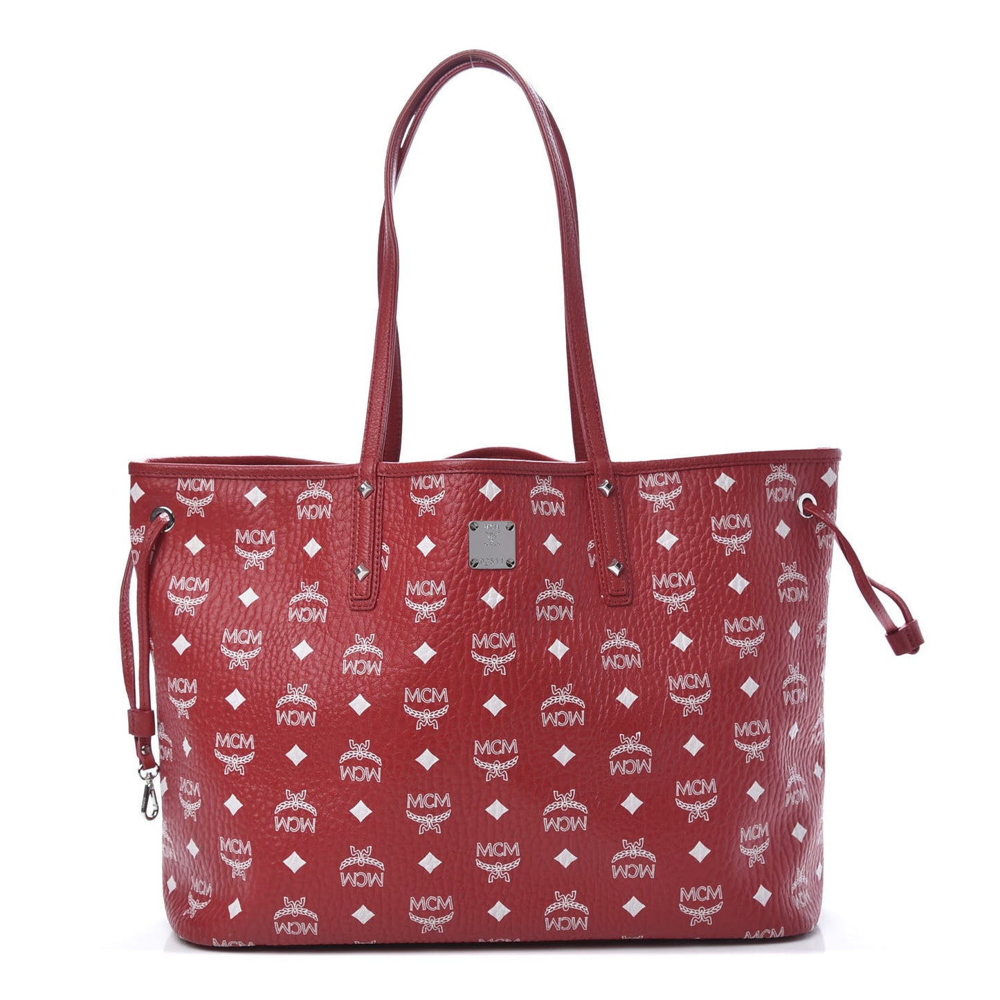 Visetos Medium Liz Reversible Shopper Tote Ruby Red