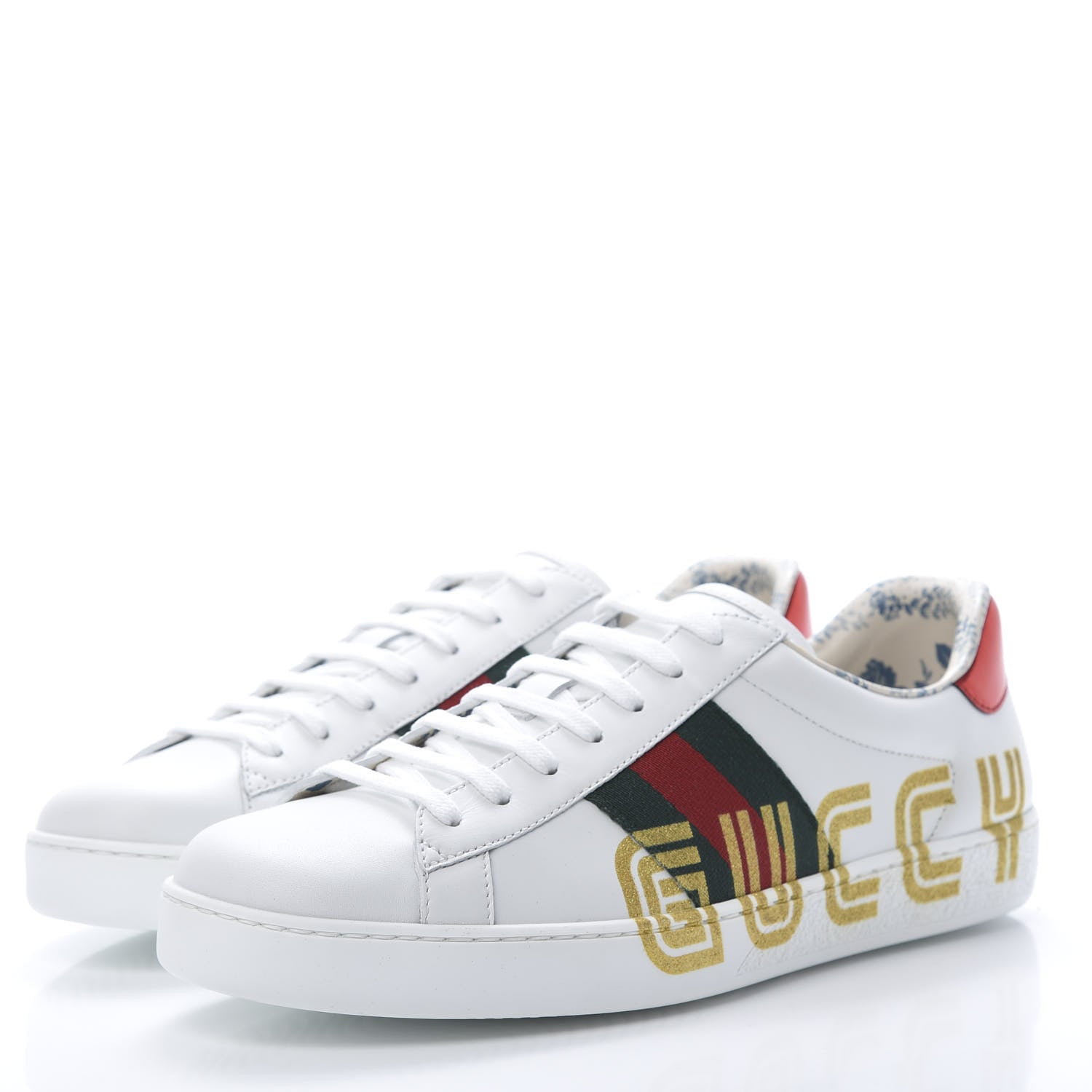 Gucci X SEGA Calfskin Web Guccy Mens Ace Sneakers 8 White 3 of 9
