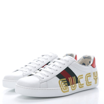 Gucci X SEGA Calfskin Web Guccy Mens Ace Sneakers 8 White 3 of 9