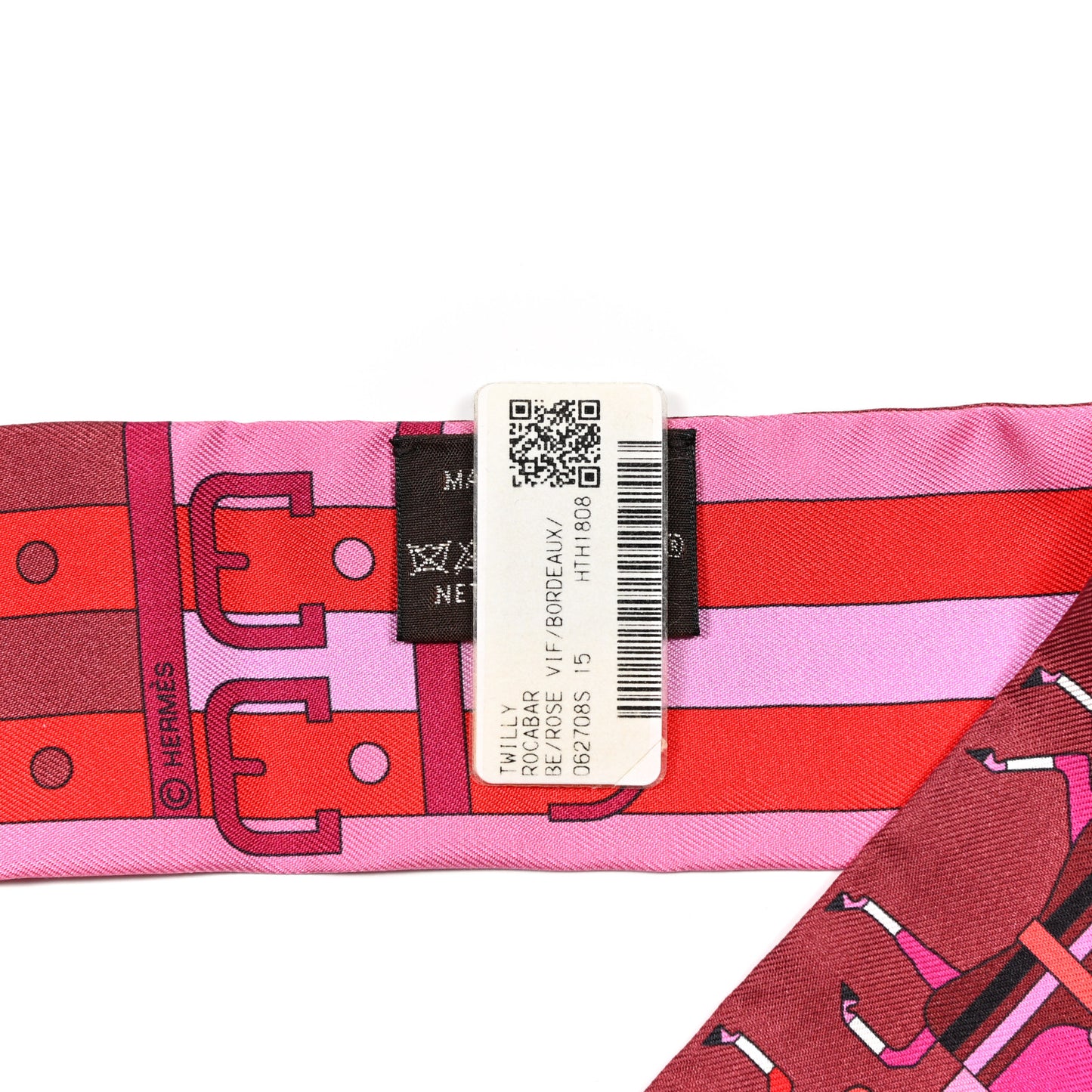 Silk Rocabar Twilly Rose Vif Bordeaux