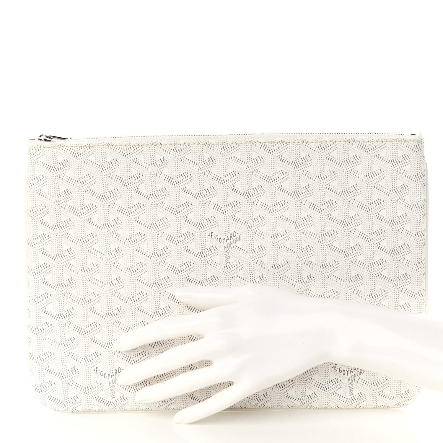 Goyard Goyardine Senat Pochette MM White 2 of 10