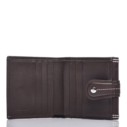 Christian Dior Calfskin Detective Compact Wallet Marron Fonce 5 of 17