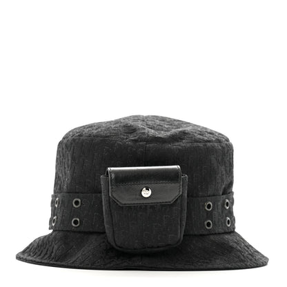 Christian Dior Polyester Cotton Monogram Trotter Bucket Hat 58 Black 4 of 10