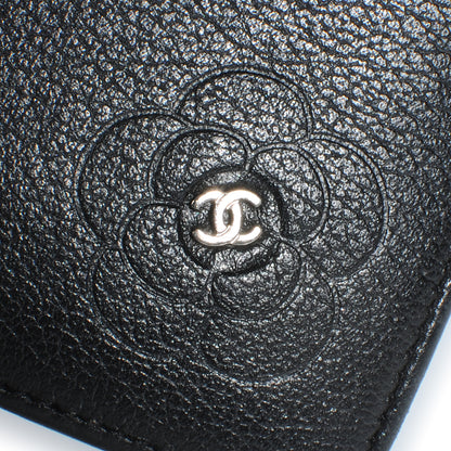 Chanel Leather Camellia Yen Wallet Black 5 of 9