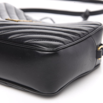 Saint Laurent Calfskin Matelasse Monogram Lou Camera Bag Black 8 of 12