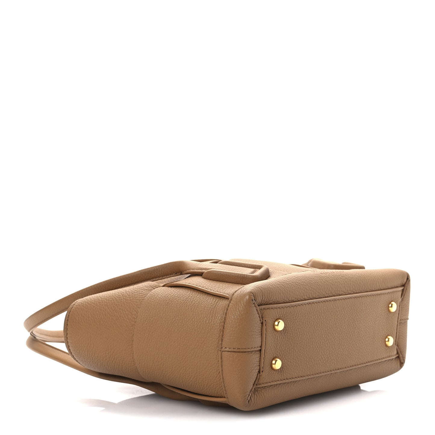 Grained Calfskin Maxi Intrecciato Arco 33 Caramel