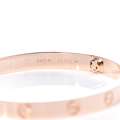 Cartier 18K Pink Gold LOVE Bracelet 17 5 of 7