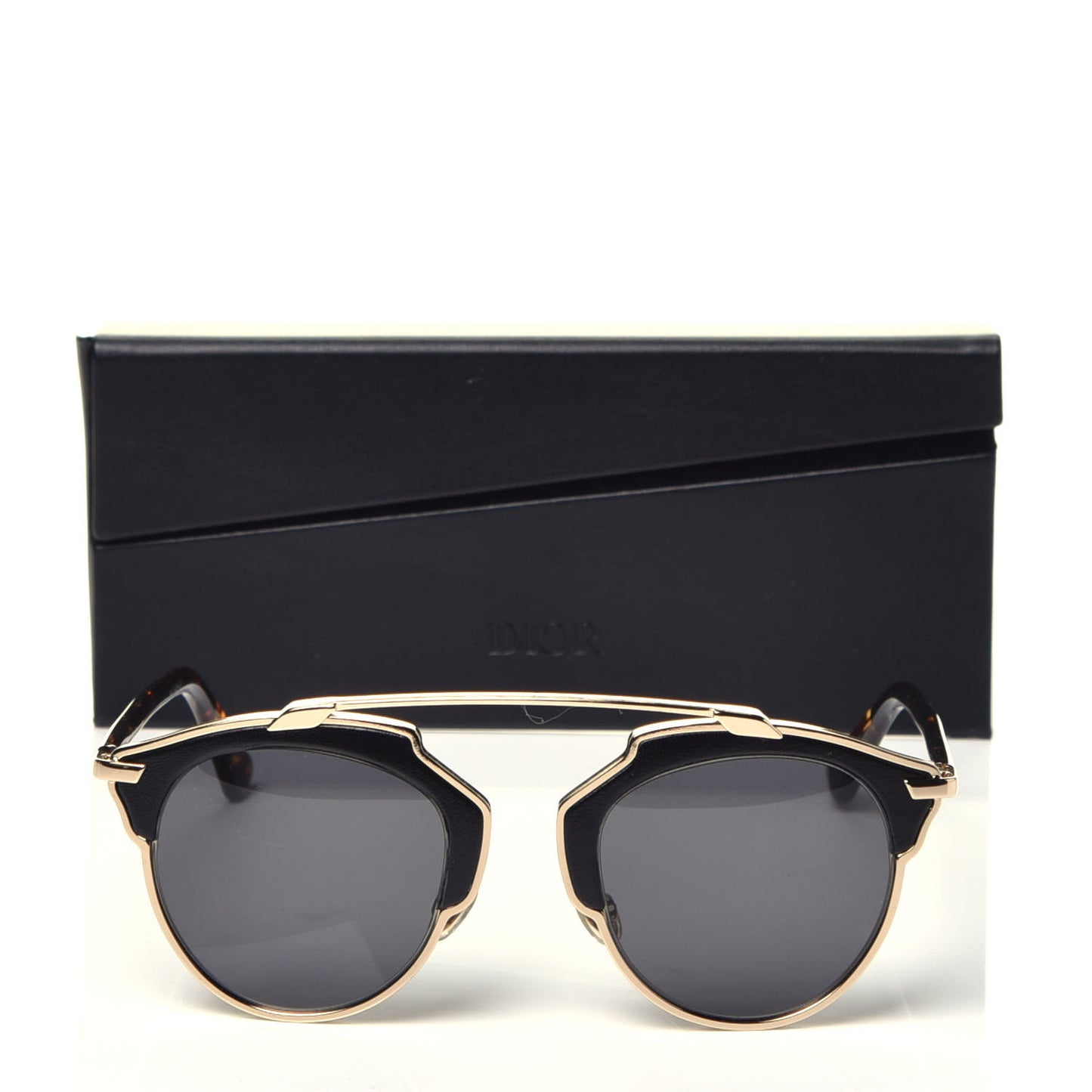 Metal Lambskin So Real Sunglasses Black