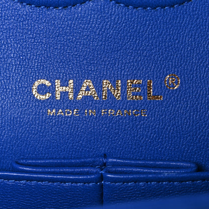 Chanel Lambskin Quilted Medium Double Flap Blue 6 of 10