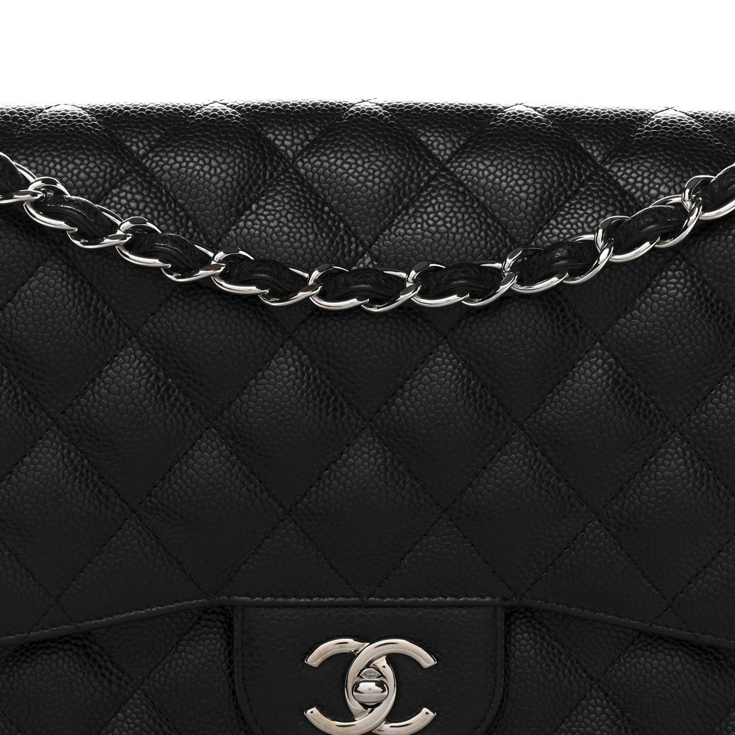 Chanel Caviar Quilted Jumbo Double Flap Black 8 of 13