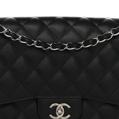 Chanel Caviar Quilted Jumbo Double Flap Black 8 of 13
