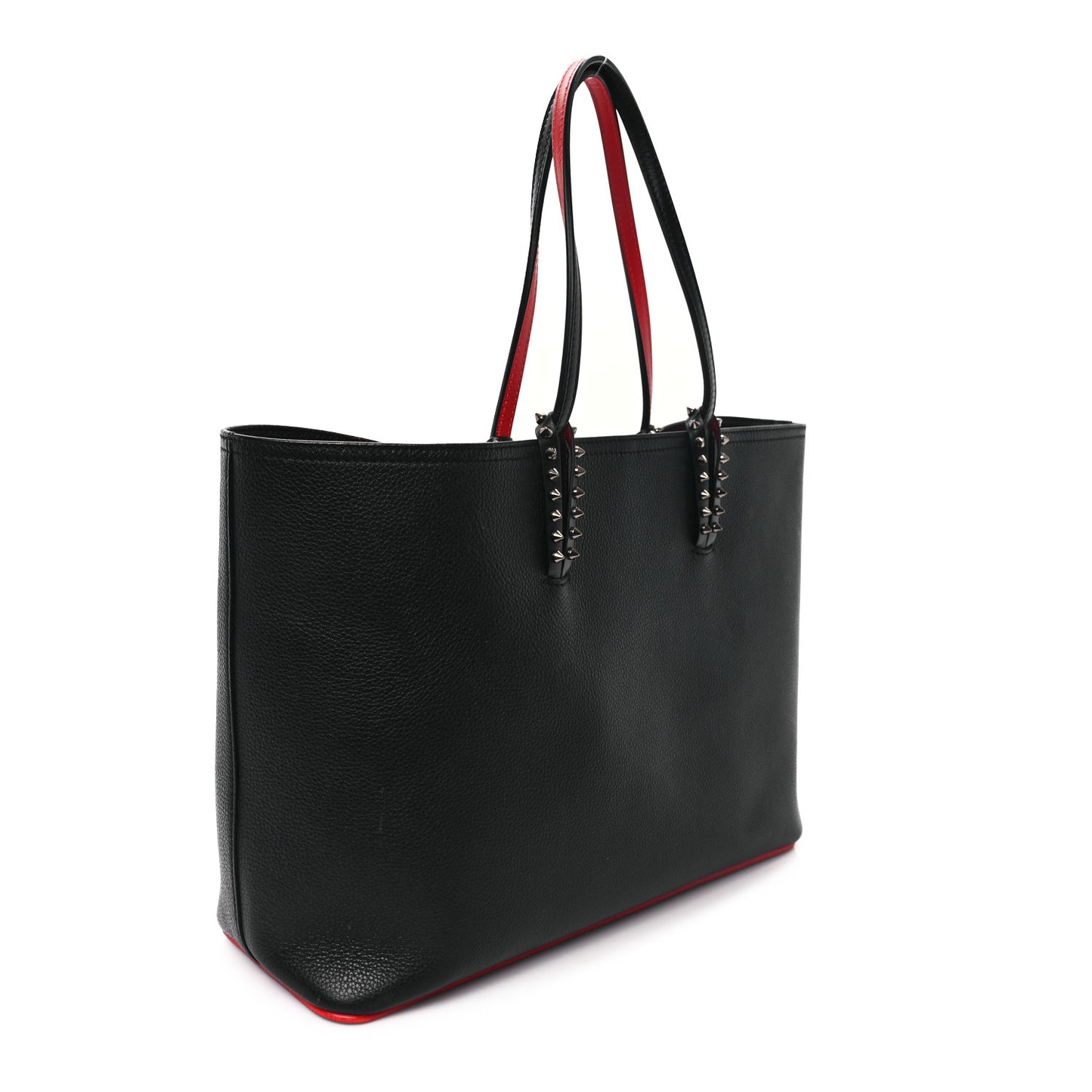 Calfskin Spikes East West Cabata Tote Black
