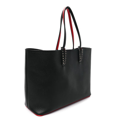 Christian Louboutin Calfskin Spikes East West Cabata Tote Black 4 of 11