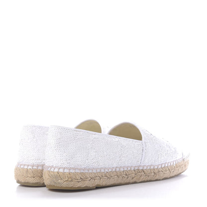 Chanel Patent Sequin CC Espadrilles 42 White 4 of 12