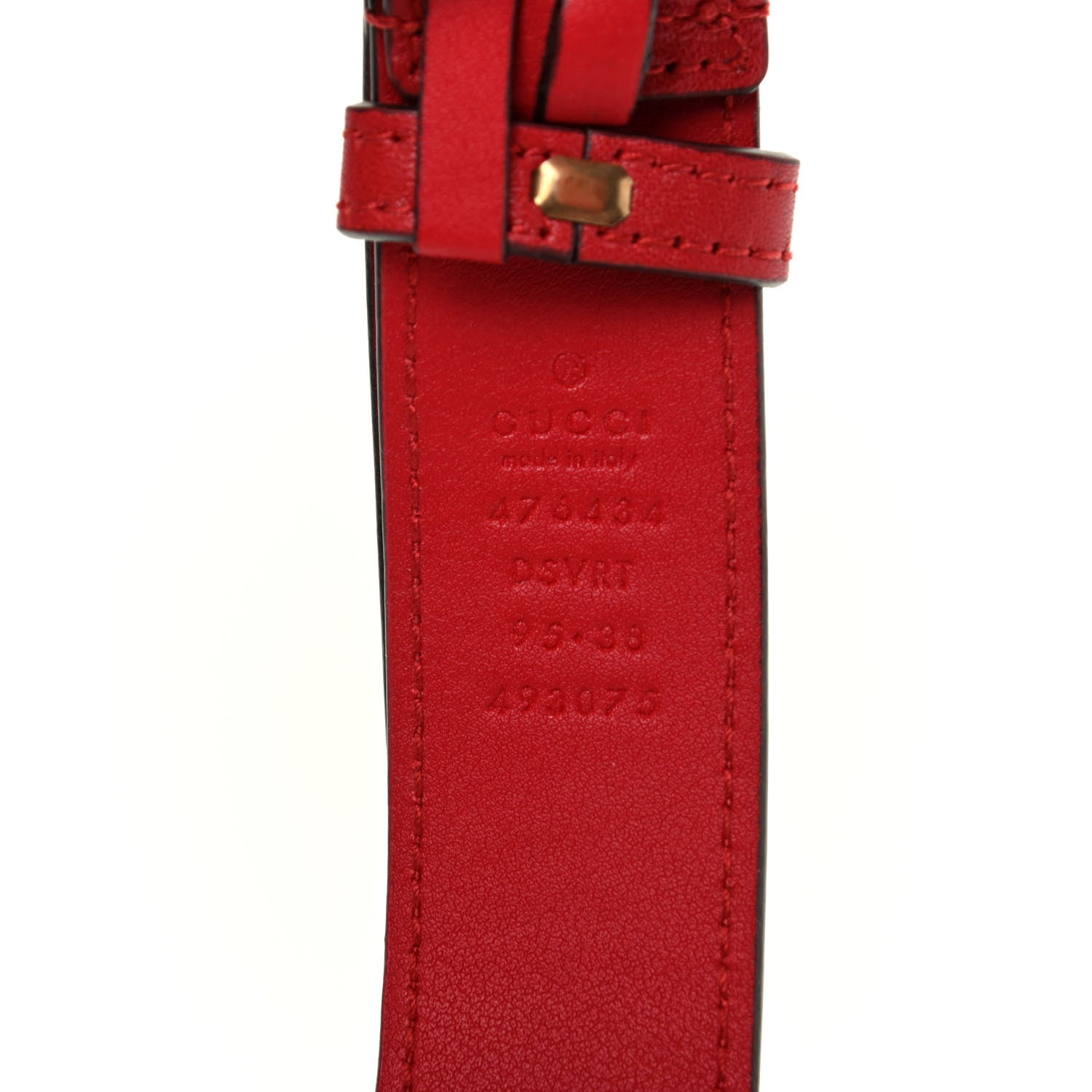 Gucci Calfskin Matelasse GG Marmont Belt Bag 95 38 Hibiscus Red 11 of 11