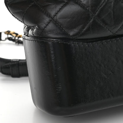 Chanel Aged Calfskin Quilted Large Gabrielle Hobo Black 11 of 12