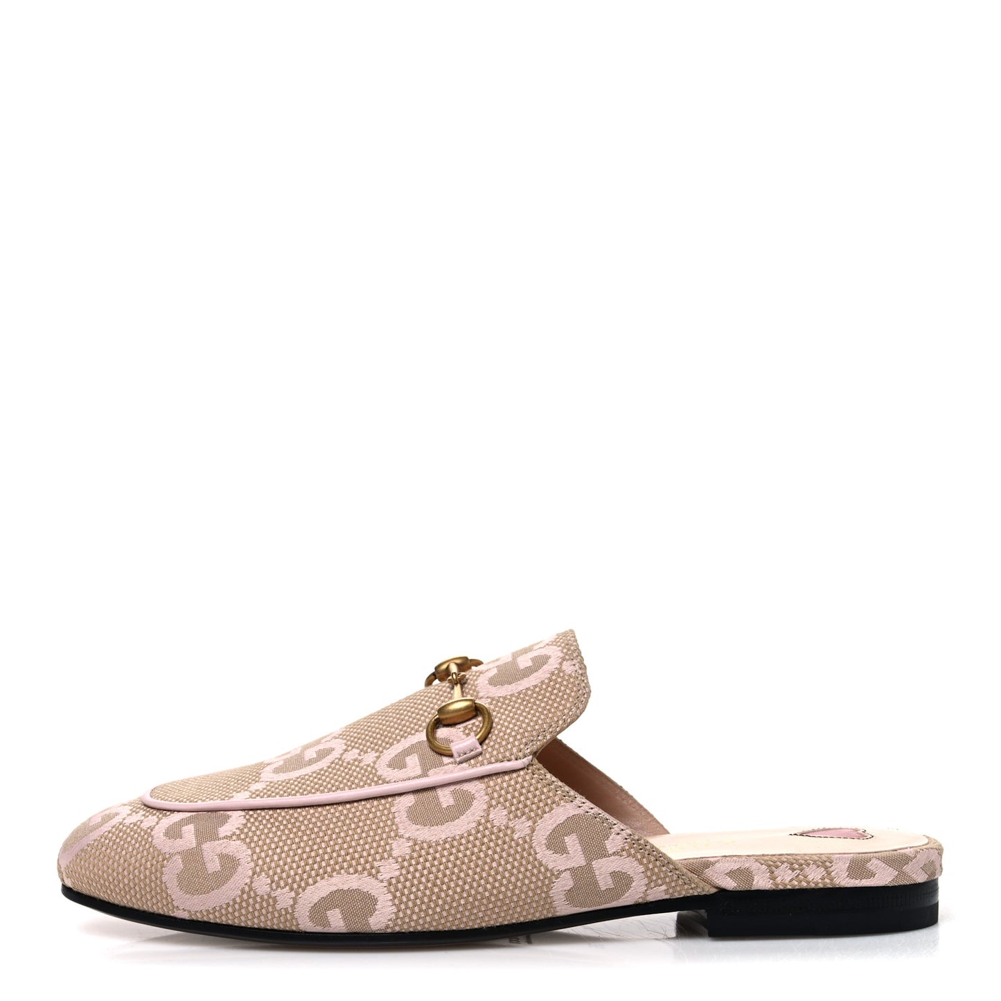 Monogram Macro GG Nappa Charlotte Womens Princetown Slippers 36 Beige Perfect Pink
