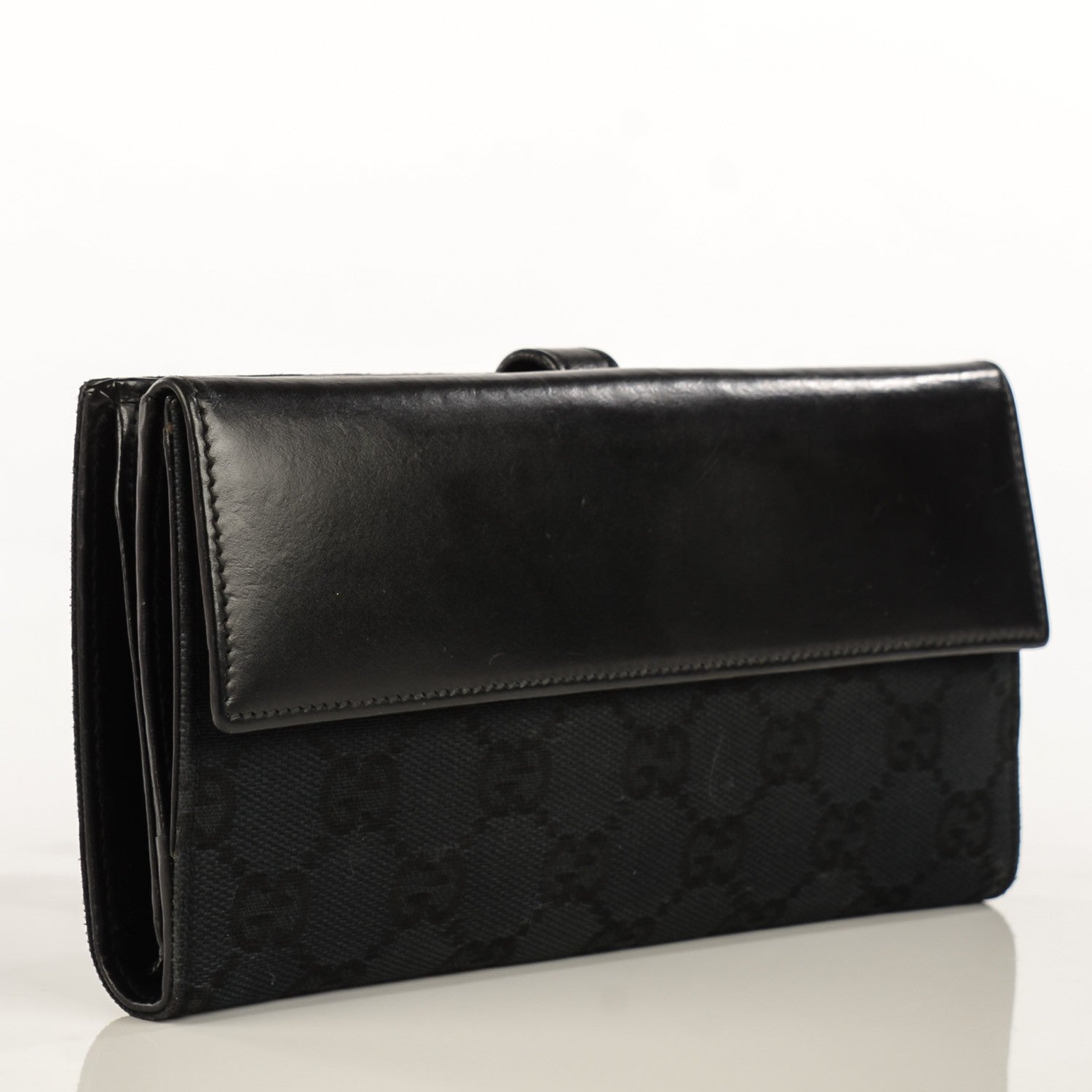 Gucci Monogram Continental Bardot Wallet Black 3 of 8