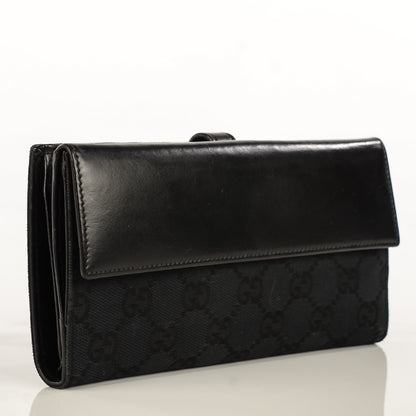 Gucci Monogram Continental Bardot Wallet Black 3 of 8