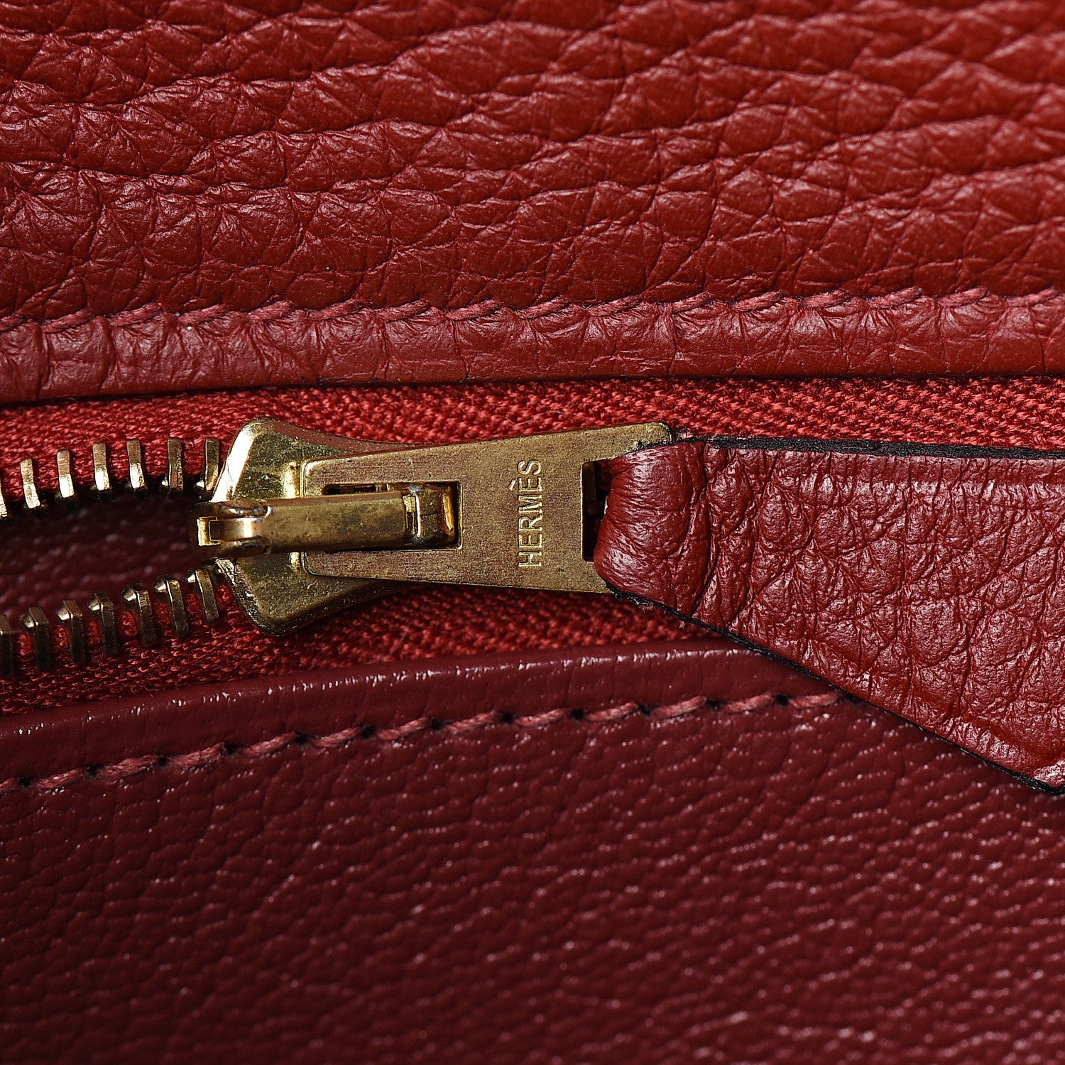 Hermes Taurillon Clemence Retourne Kelly 32 Rouge H 8 of 35