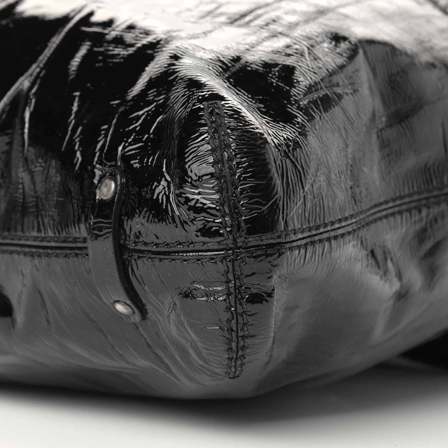 Givenchy Crinkled Patent Calfskin Medium Nightingale Black 6 of 18