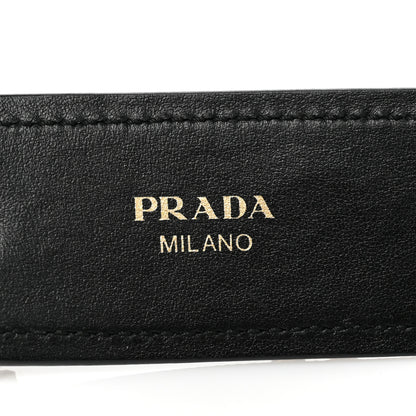 Prada Saffiano Crystal Flower Shoulder Strap Black 3 of 5