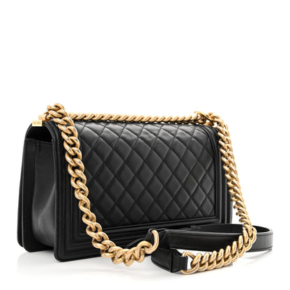 Chanel Caviar Quilted Medium Boy Flap Black 3 of 12