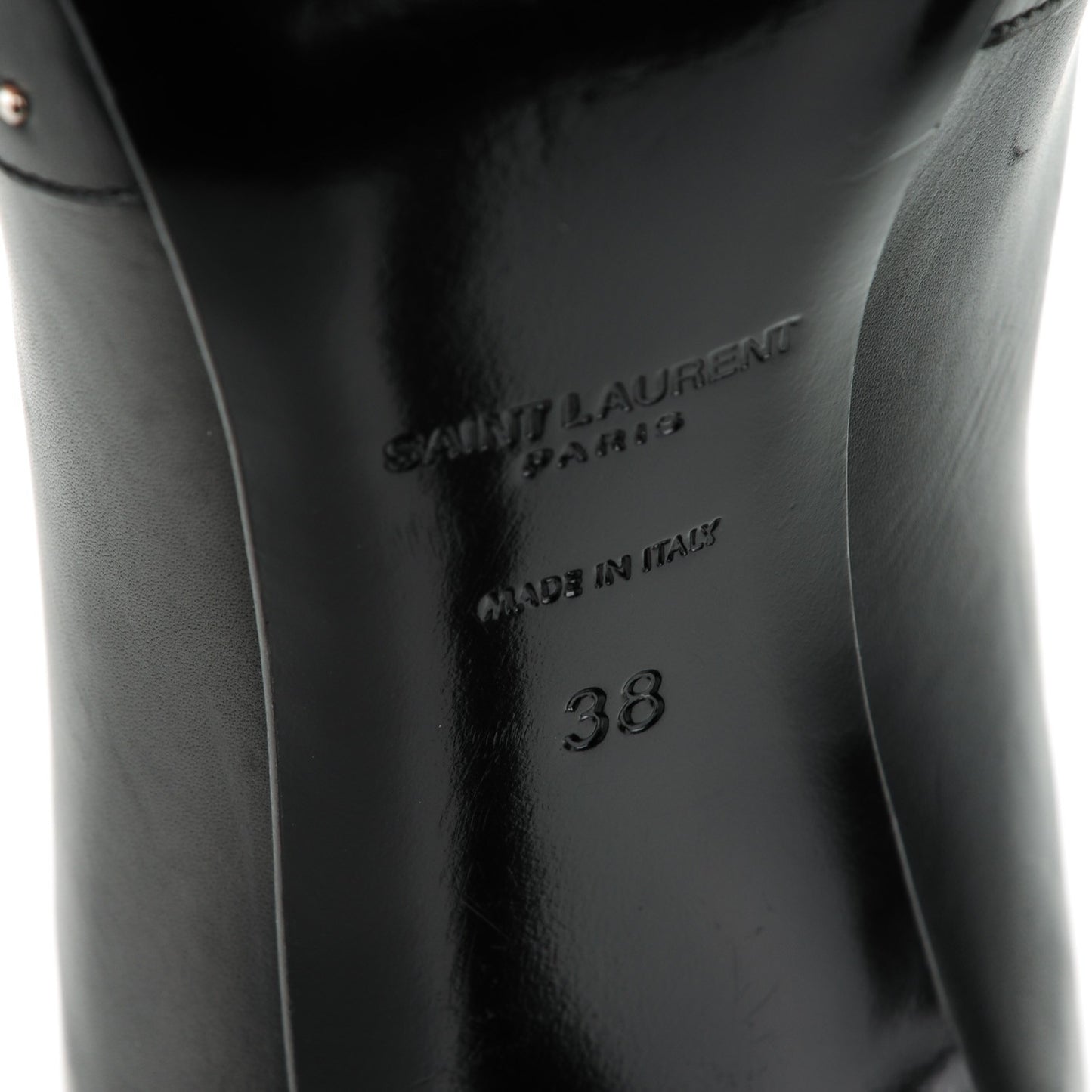 Matte Calfskin Studded Western Ankle Boots 38 Black