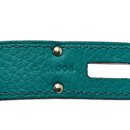 Hermes Taurillon Clemence Jypsiere 28 Bleu Paon 7 of 17