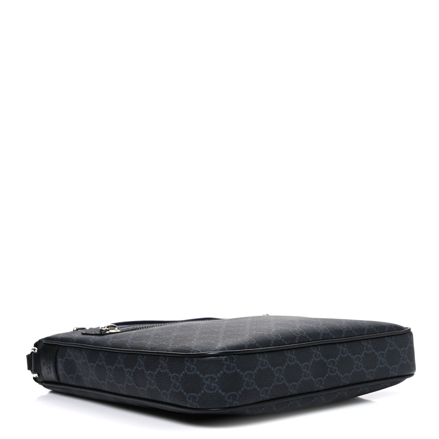 GG Supreme Monogram Messenger Bag Black Grey