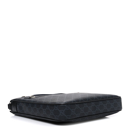 Gucci GG Supreme Monogram Messenger Bag Black Grey 4 of 10