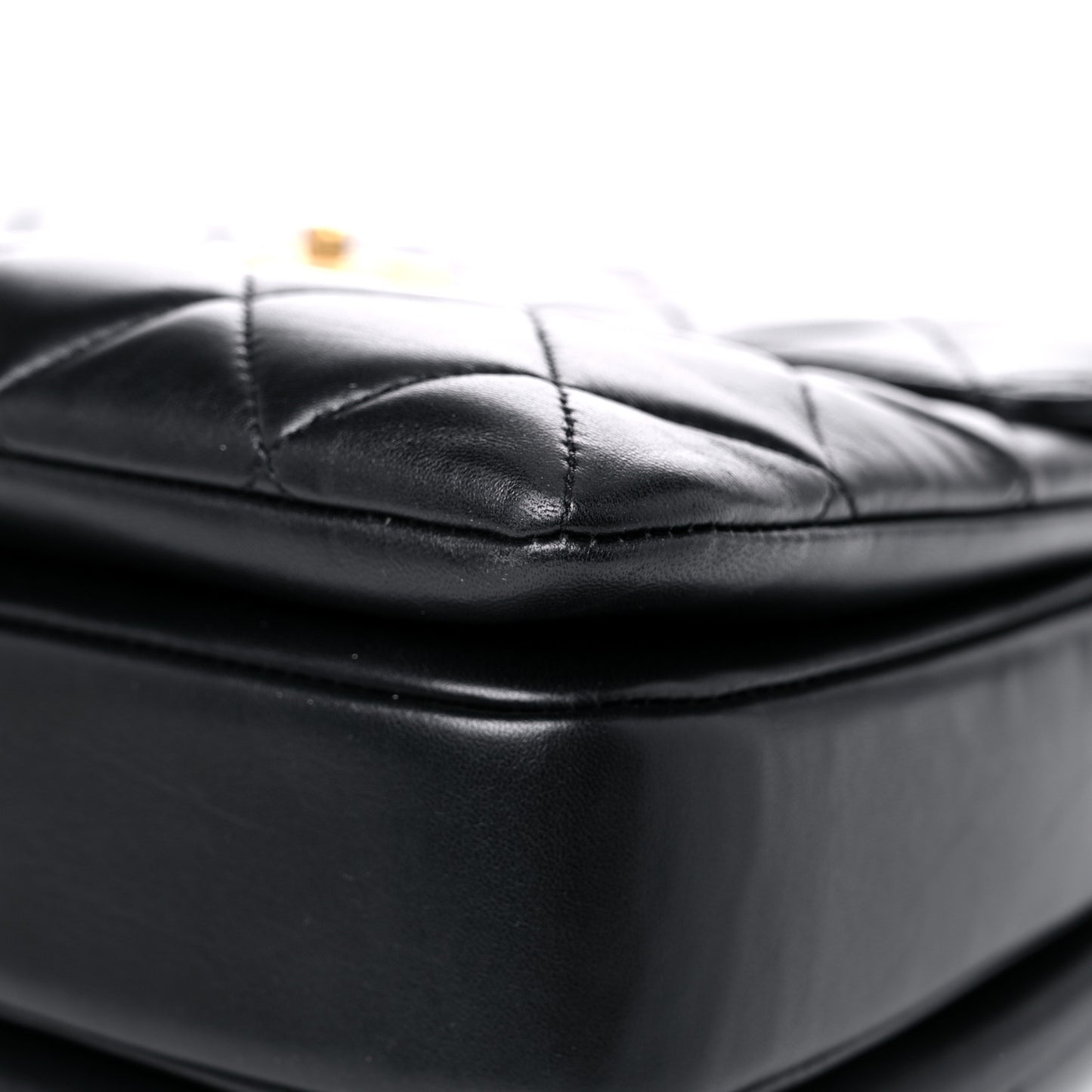 Lambskin Quilted Large Trendy CC Dual Handle Flap Bag Black