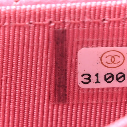 Chanel Caviar Quilted Flap Card Holder On Chain Pink 7 of 7