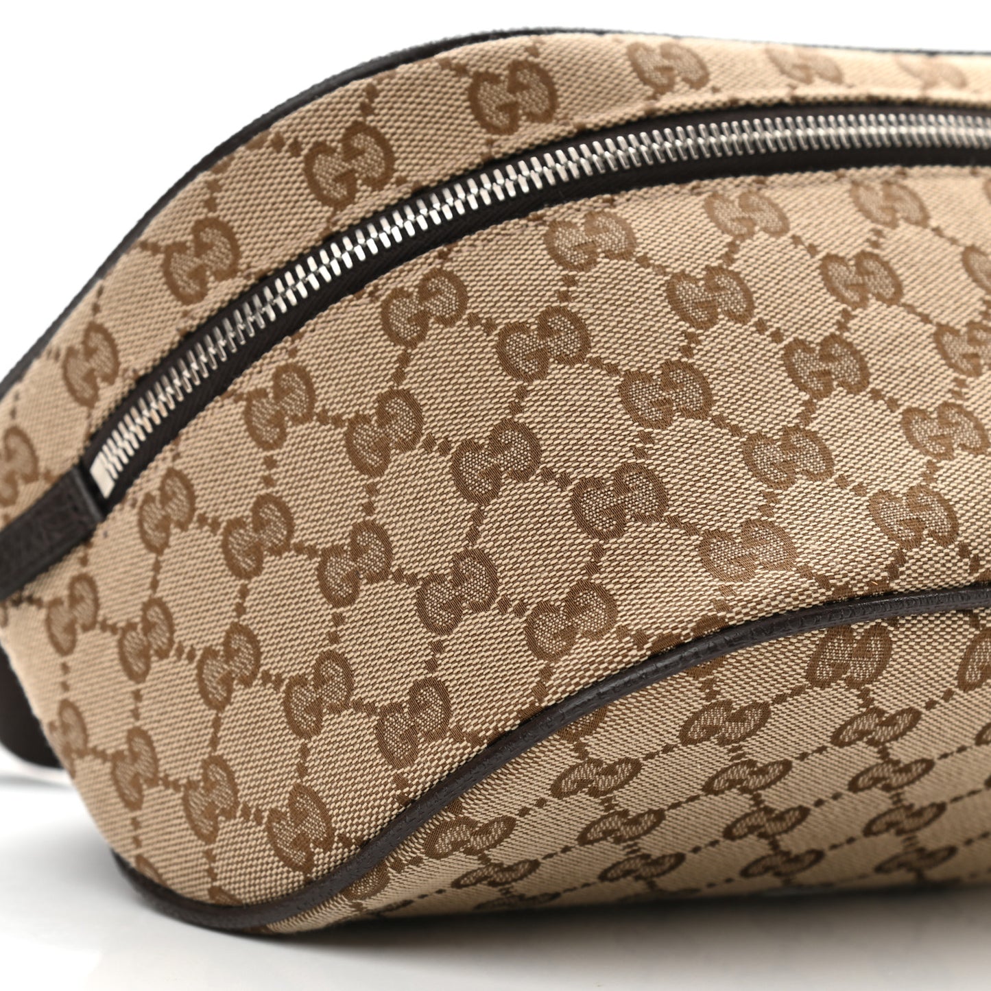 Monogram Dollar Calfskin Waist Pouch Beige Ebony Testa di Moro Marrone Scuro